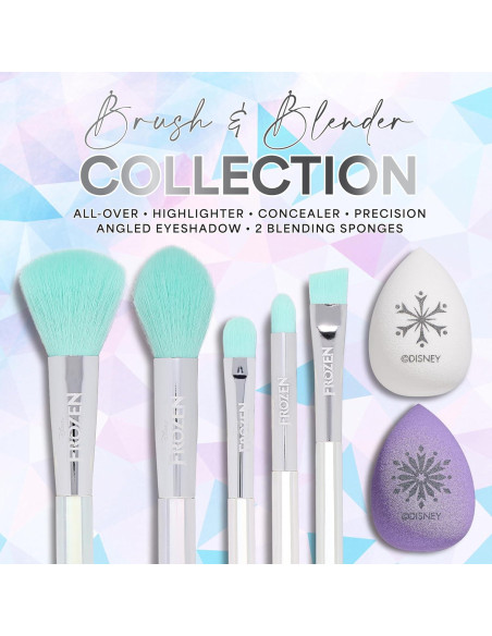 Set de Brochas y Esponjas de Maquillaje Disney Frozen 7 Pzas Set de Brochas y Esponjas de Maquillaje Disney Frozen 7 Pzas