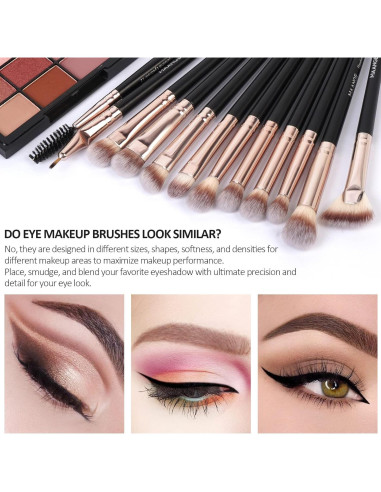 Brochas de Maquillaje MAANGE 18 Pcs Kit Profesional