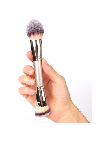 Brocha de Maquillaje Dpolla Doble Cara Redonda Vegana