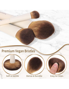 Juego de Brochas de Maquillaje YutimeAura 10 Piezas Doble Cara 2