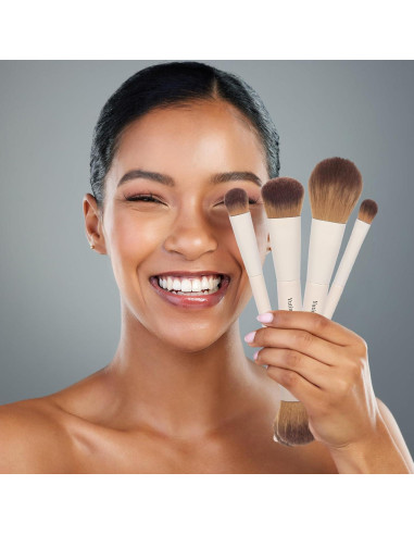 Juego de Brochas de Maquillaje YutimeAura 10 Piezas Doble Cara