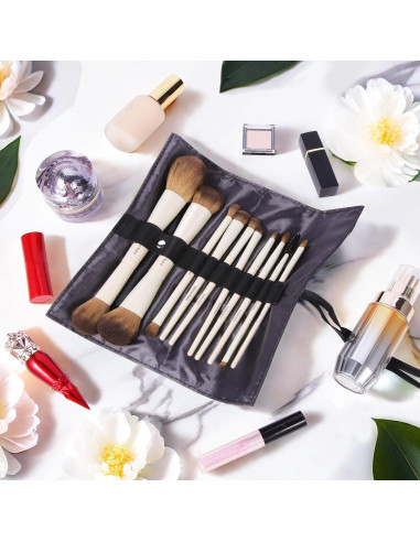 Juego de Brochas de Maquillaje YutimeAura 10 Piezas Doble Cara