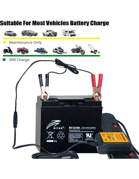 Cargador de Batería Mroinge MBC022 12V 2A Automático Cargador de Batería Mroinge MBC022 12V 2A Automático