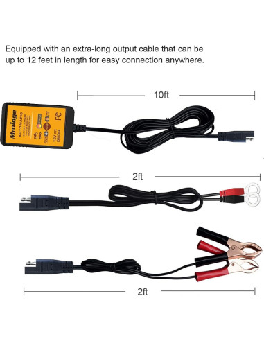 Cargador de Batería Mroinge MBC022 12V 2A Automático