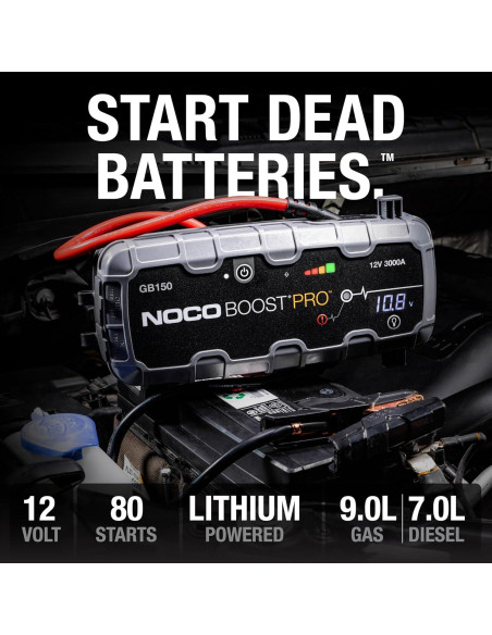Arrancador de Batería NOCO GB150 3000A 12V con Linterna LED Arrancador de Batería NOCO GB150 3000A 12V con Linterna LED