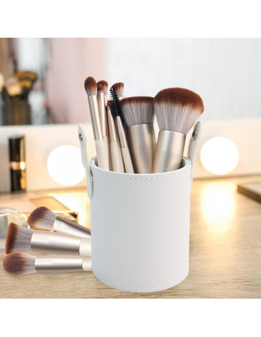 Set de 18 Pinceles de Maquillaje HEYMKGO con Estuche Albaricoque