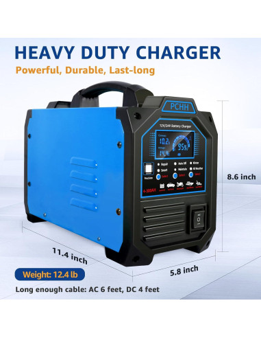 Cargador de Batería PCHH BC-108 12V 24V Automático