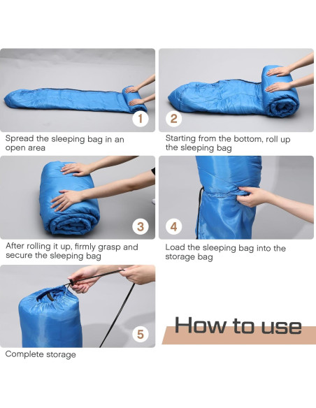 Sacos de Dormir Tranqun 10 Pcs Algodón Impermeables 4 Estaciones Sacos de Dormir Tranqun 10 Pcs Algodón Impermeables 4 Estaciones