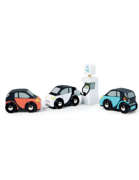 Set de Coches Eléctricos de Madera Tender Leaf Toys - 3 Piezas Set de Coches Eléctricos de Madera Tender Leaf Toys - 3 Piezas