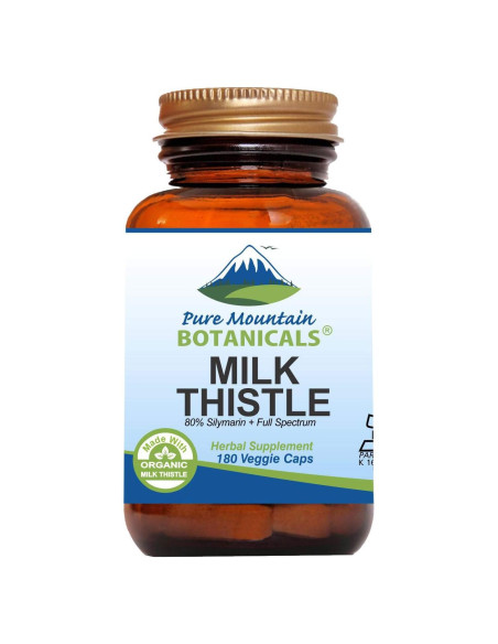 Cardo Mariano Orgánico Pure Mountain Botanicals - 180 Cápsulas Veganas Cardo Mariano Orgánico Pure Mountain Botanicals - 180 Cápsulas Veganas
