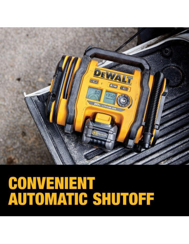 Inflador de Neumáticos DEWALT 20V MAX, Compacto y Portátil