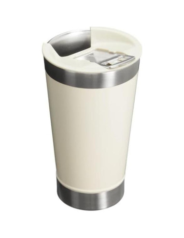 Vaso de Cerveza Stanley 16 oz Aislado Brillo Crema