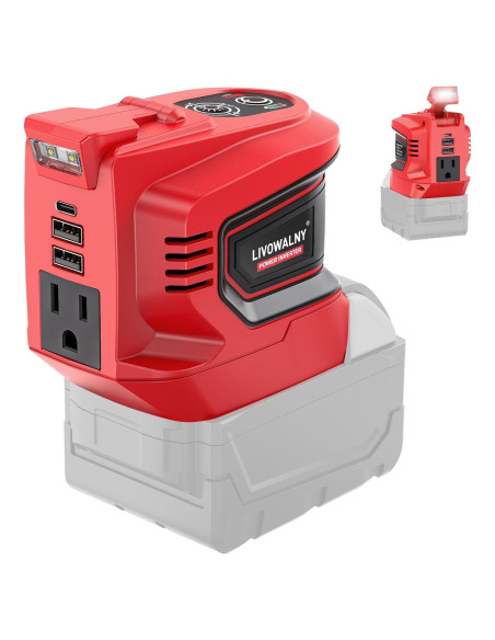 Inversor de Potencia 200W LIVOWALNY para Milwaukee 18V Inversor de Potencia 200W LIVOWALNY para Milwaukee 18V