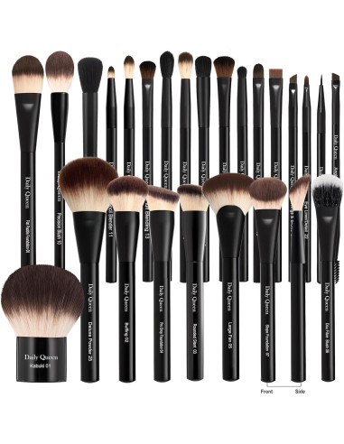 Juego de Brochas de Maquillaje 25 Pcs Daily Queen Profesional
