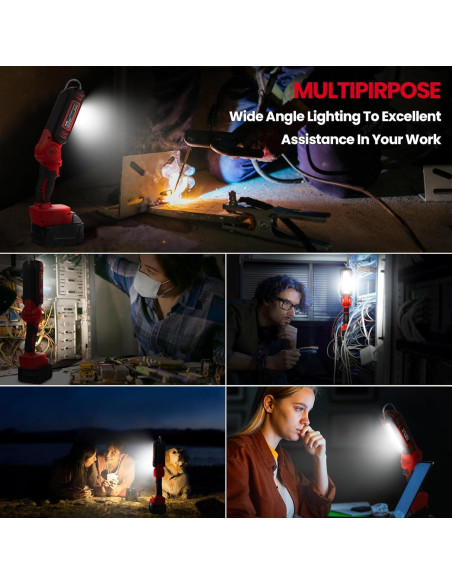 Luz de trabajo LED YAWV M18 MAX 1000 lúmenes rotativa Luz de trabajo LED YAWV M18 MAX 1000 lúmenes rotativa
