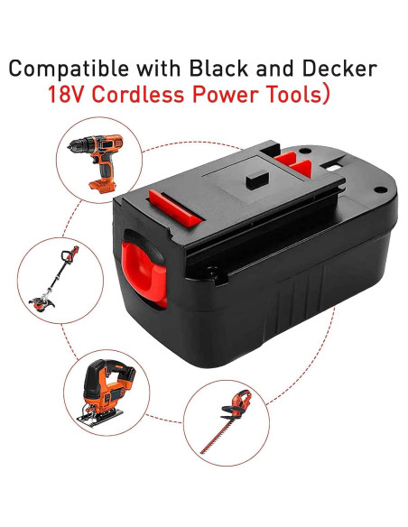 Paquete de 2 Baterías Ni-Mh 3600mAh Black & Decker 18V Paquete de 2 Baterías Ni-Mh 3600mAh Black & Decker 18V