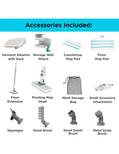 Limpiador a Vapor BLACK+DECKER 10 Piezas 350ml Accesorios 2