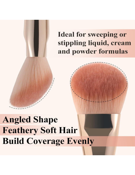 Juego de Brochas de Maquillaje Albeaut - Vegano y Libre de Crueldad Juego de Brochas de Maquillaje Albeaut - Vegano y Libre de Crueldad