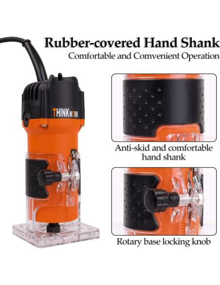 Router Compacto THINKWORK 800W 1.25HP con 15 Brocas Router Compacto THINKWORK 800W 1.25HP con 15 Brocas