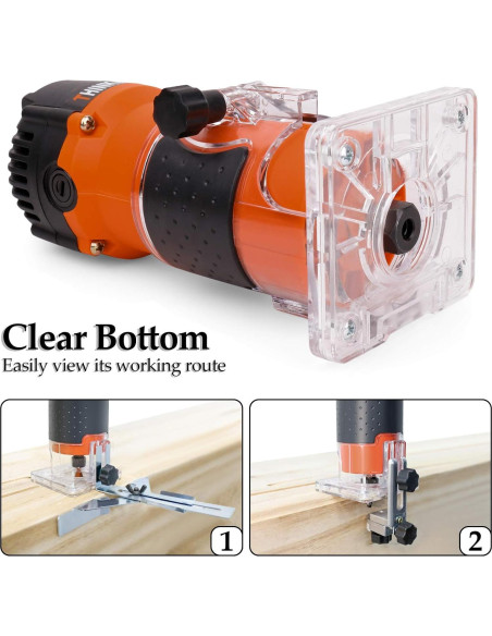 Router Compacto THINKWORK 800W 1.25HP con 15 Brocas Router Compacto THINKWORK 800W 1.25HP con 15 Brocas