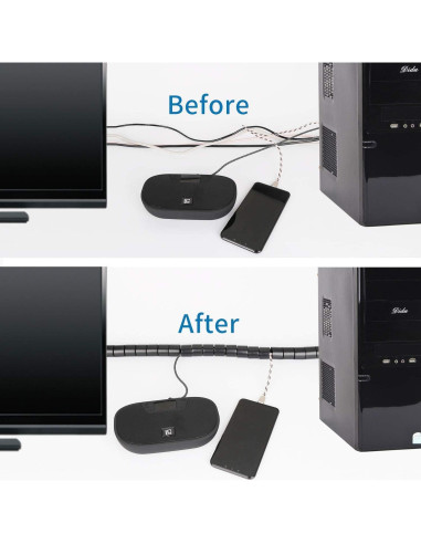 Manga de Gestión de Cables RELIANCER 3,05m 2,03cm Flexible