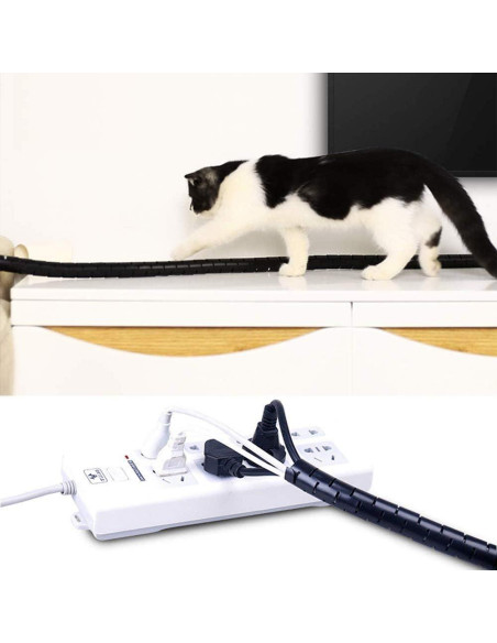 Manga de Gestión de Cables RELIANCER 3,05m 2,03cm Flexible Manga de Gestión de Cables RELIANCER 3,05m 2,03cm Flexible