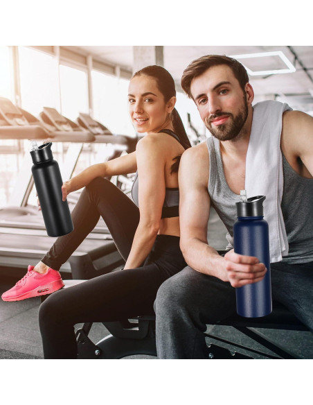 Botella de Agua Aislada VEGOND 1.18L 4 Piezas Doble Pared Botella de Agua Aislada VEGOND 1.18L 4 Piezas Doble Pared