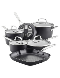 Juego de Ollas y Sartenes KitchenAid 10 Piezas Antiadherente