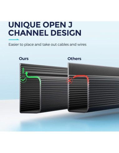 Organizador de Cables Delamu 39.88cm x 2.79cm - Kit Seguro