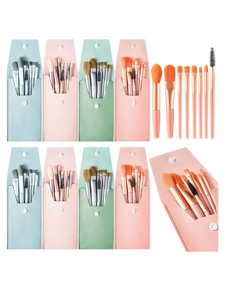 Juego de Brochas de Maquillaje Zhehao 8 Piezas Viaje Juego de Brochas de Maquillaje Zhehao 8 Piezas Viaje