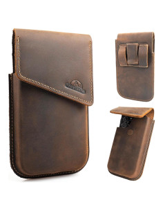 Funda de cuero Topstache para teléfono con clip cinturón