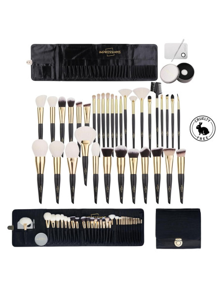 Juego de Brochas de Maquillaje ImpressionZ 34 Piezas Viaje Juego de Brochas de Maquillaje ImpressionZ 34 Piezas Viaje