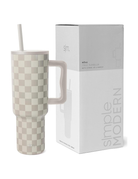 Vaso Tumbler Simple Modern 1.18 L con Asa y Tapa Popote Vaso Tumbler Simple Modern 1.18 L con Asa y Tapa Popote