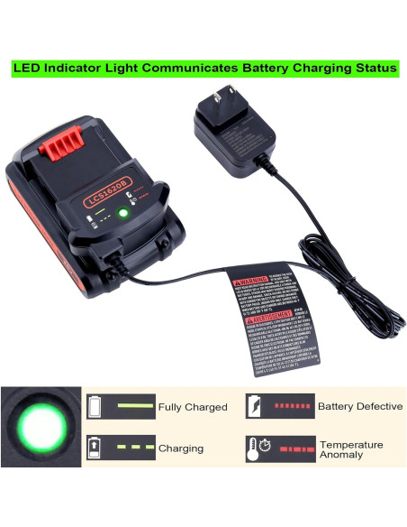 Cargador de Batería Litio LCS1620B Black and Decker 20V Cargador de Batería Litio LCS1620B Black and Decker 20V