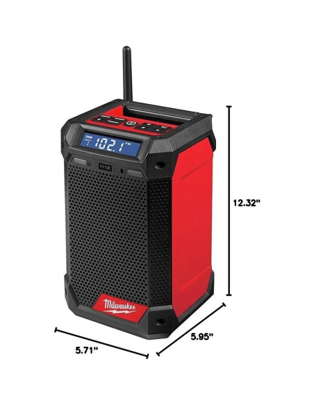 Radio Inalámbrica Milwaukee M12 + Cargador IP54 Bluetooth Radio Inalámbrica Milwaukee M12 + Cargador IP54 Bluetooth