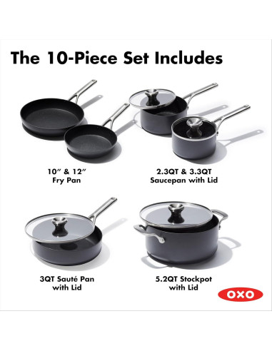 Juego de Utensilios de Cocina OXO 10 Piezas Cerámica Antiadherente