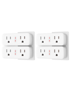 GHome Enchufe Inteligente Doble Wi-Fi 4 Piezas 10A
