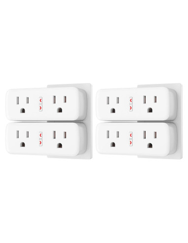 GHome Enchufe Inteligente Doble Wi-Fi 4 Piezas 10A