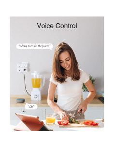 GHome Enchufe Inteligente Doble Wi-Fi 4 Piezas 10A 2