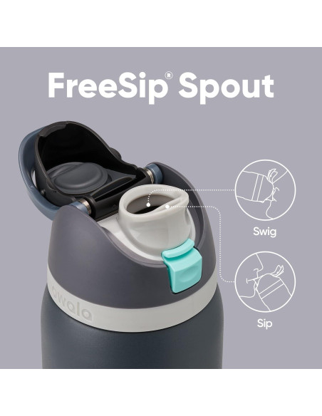 Botella de Agua Owala FreeSip 1.18 L Acero Inoxidable Marea Nublada Botella de Agua Owala FreeSip 1.18 L Acero Inoxidable Marea Nublada