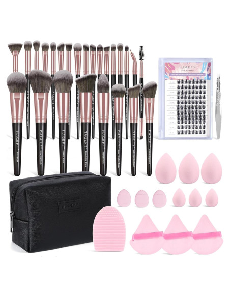 Juego de Brochas de Maquillaje MAGEFY 42 Piezas con Bolsa Juego de Brochas de Maquillaje MAGEFY 42 Piezas con Bolsa
