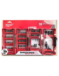 Juego de Puntas Milwaukee Shockwave 74 Piezas Acero