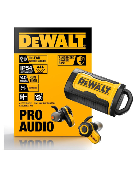 Auriculares Inalámbricos DEWALT PRO-X2 ANC Bluetooth IP54 Auriculares Inalámbricos DEWALT PRO-X2 ANC Bluetooth IP54