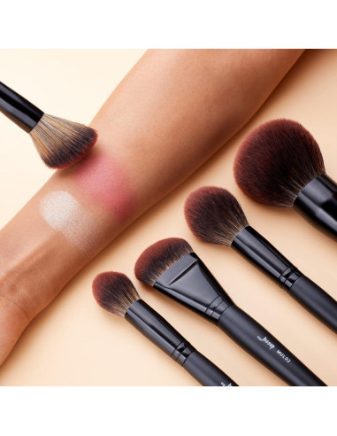 Set de Brochas de Maquillaje Jessup 5pcs Sintéticas