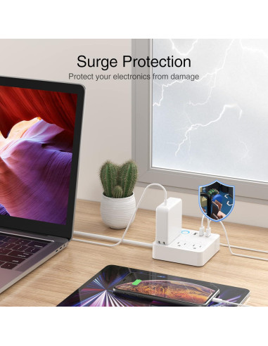 Regleta Inteligente GHome WP9-WH con 3 USB y Control WiFi