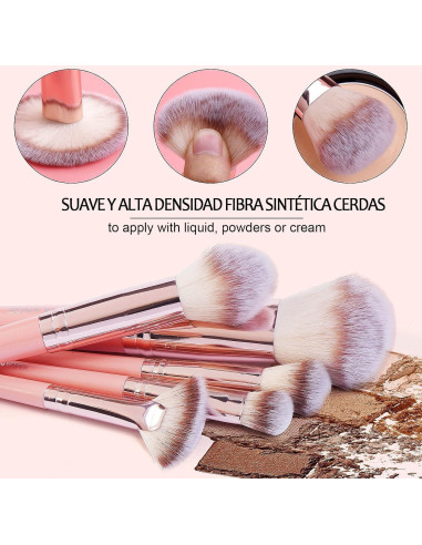 Juego de Brochas de Maquillaje HIUZAR 42 Piezas Premium