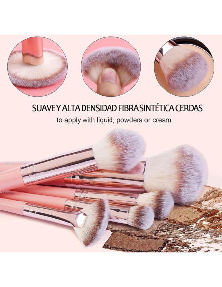 Juego de Brochas de Maquillaje HIUZAR 42 Piezas Premium Juego de Brochas de Maquillaje HIUZAR 42 Piezas Premium