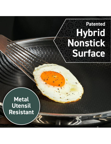 Sartén Antiadherente HexClad 17.78 cm, Apta para Horno y Lavavajillas