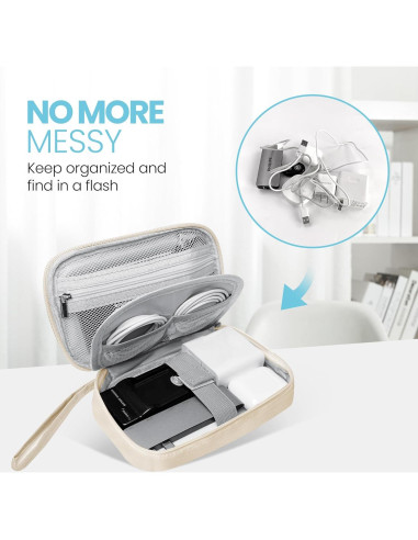 Organizador Electrónico Lcsmaokin Beige 18.74x11.94cm