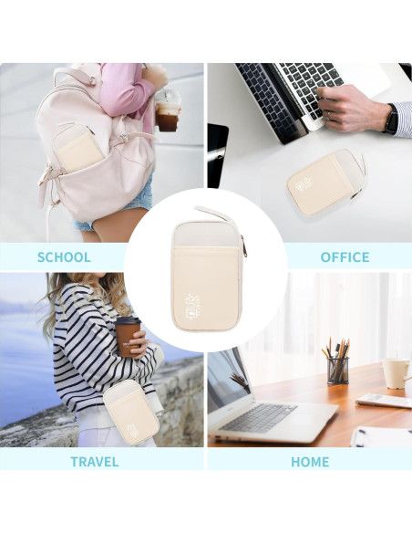 Organizador Electrónico Lcsmaokin Beige 18.74x11.94cm Organizador Electrónico Lcsmaokin Beige 18.74x11.94cm